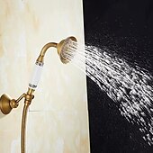 economico Rubinetti doccia-Rubinetto doccia Impostato - Docetta inclusa Stile vintage Ottone antico Esterno Valvola in ottone Bath Shower Mixer Taps