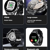Χαμηλού Κόστους Smartwatch-696 V16 Εξυπνο ρολόι 1.46 inch Έξυπνο ρολόι Bluetooth ΗΚΓ + PPG Βηματόμετρο Υπενθύμιση Κλήσης Συμβατό με Android iOS Γυναικεία Άντρες Κλήσεις Hands-Free Υπενθύμιση Μηνύματος IP 67 Θήκη ρολογιού 48mm