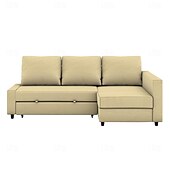 baratos Cobertura de Sofa-Capa de Sofá 100% Algodão com Armazenamento Capas de Sofá-Cama Acolchoadas Cor Sólida