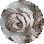 abordables papier peint sculpté-Fonds d&#039;écran cool 3D fleur blanc papier peint mural revêtement mural autocollant peler et coller amovible PVC/vinyle matériau auto-adhésif/adhésif requis décoration murale pour salon cuisine salle