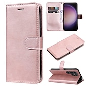Недорогие Чехлы для Samsung-телефон Кейс для Назначение SSamsung Galaxy S24 S23 S22 S21 S20 Ultra Plus FE A54 A34 A14 S25 Ультра Кошелек для карт Магнитный Полная защита тела с ремешком на запястье Ретро ТПУ Кожа PU