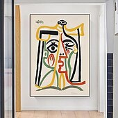 billiga Människomålningar-pablo picasso oljemålning handgjord pablo picasso tete de femme oljemålning handmålad vertikal berömda pablo picasso människor vintage modern målning