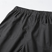 baratos Clássico-Homens Shorts táticos Bermuda Cargo Calção Com Cordão Cintura elástica Bolso multi Tecido Vestível Curto Ao ar livre Diário Para Noite Moda Clássico Preto Verde Tropa