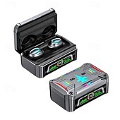Недорогие Истинные беспроводные наушники (TWS)-9D Стерео Bluetooth гарнитура с атмосферным освещением TWS Беспроводные Bluetooth 5.3 наушники Водонепроницаемые спортивные наушники с сенсорным управлением шумоподавление внутриканальных наушников с