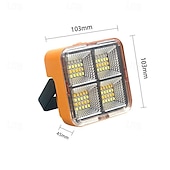 cheap Street Lights-1pc LED Portable Solar Work Light, Rechargeable Magnetic Light, Emergency Worklight with 4 Light Modes for Power Failure, Car Repair, Camping, Construction Job Site