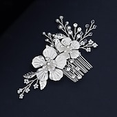 economico Copricapi da cerimonia-Pettini per capelli Copricapo Lega Matrimonio Semplice Nuziale Con Colore Puro Copricapo Copricapo