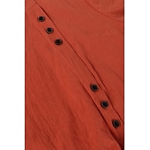  Women's 100% Cotton Shirt Patchwork Casual Daily Weekend Solid Casual Linen Like Short Sleeve Crew Neck Round Neck White Summer Spring