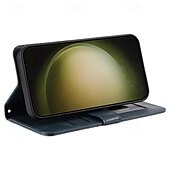 Недорогие Чехлы для Samsung-телефон Кейс для Назначение SSamsung Galaxy S24 S23 S22 S21 S20 Ultra Plus FE A54 A34 A14 S25 Ультра Кошелек для карт с ремешком на запястье Откидная подножка Разъем для карты Ретро ТПУ Кожа PU