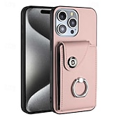 cheap iPhone Cases-Phone Case For iPhone 16 iPhone 15 Pro Max Plus iPhone 14 13 12 11 Pro Max Plus Mini SE Back Cover with Stand Holder with Wrist Strap Card Slot Retro TPU PU Leather
