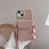 お買い得  iPhone用ケース-電話 ケース 用途 iPhone 16 iPhone 15 プロマックスプラス iPhone 14 13 12 11 Pro Max Plus Mini SE ウォレットカードケース ストラップ付き カード挿入口 耐衝撃 レトロ風 PC PUレザー