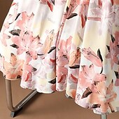 abordables Jupes en mousseline-Femme Collants Jupe Mode Décontractées Maxi Taille haute Jupes Floral Imprimer Vacances Rendez-vous Jaune Rose Claire Bleu Eté Mousseline de soie