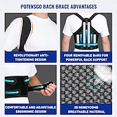 cheap Braces &amp; Supports-Back Brace Posture Corrector for Men  Women Adjustable Full Back Support, Shoulder Straightener, Upper Lower Back Pain Relief - Scoliosis, Hunchback, Hump, Thoracic, Spine Corrector