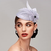 economico Fascinator-Fascinatori Copricapo Rete Cappello a Piatto Matrimonio Corsa di Cavalli Giornata delle Donne Con Copricapo Floreale Copricapo Abito per impressionare Vestito Giornata della Corsa
