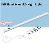 billiga skåpljus-led smart skåpljus usb-sensor under skåpet lampor trefärgade temps varmvit/vit/tre färg justerbar för kök trappor och handfat magnetiskt uppladdningsbart ljus 1st