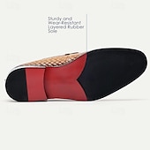 preiswerte Loafer aus hochwertigem Leder-Herren-Loafer gelbbraun schwarz geflochtenes Leder hellbrauner Riemen Slipper