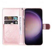 cheap Samsung Cases-Phone Case For Samsung Galaxy S24 S23 S22 S21 S20 Ultra Plus FE A54 A34 A14 Note 20 10 S25 Ultra Wallet Case Magnetic Full Body Protective with Wrist Strap Cat Bee TPU PU Leather