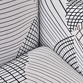 preiswerte Sesselabdeckung &amp; Armless Chair Cover-weicher, elastischer Tigerbankbezug, Freizeithockerbezug, karierter Rundum-Sofastuhlbezug