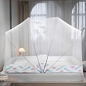 preiswerte Betthimmel &amp; Vorhänge-Moskitonetz fürs Bett, in einer Sekunde zu öffnen und zu schließen, faltbare Haushaltsnetze, Erhöhung der Höhe, 119,4 cm, große Fläche, Moskitonetz, Installation kostenlos
