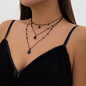 cheap Necklaces-Choker Necklace Rhinestones Women&#039;s Simple Gothic Classic Cool irregular Necklace For Party Halloween Club