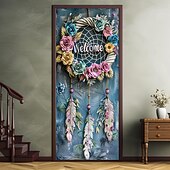 levne Kryty dveří-3D malba lapač snů kryty dveří tapisérie dveří záclona dekorace pozadí banner dveří pro přední dveře statek dovolená party dekorace zásoby
