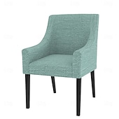 Linen Cotton Chair Cover with Armrests Solid Color Quilted Slipcovers SAKcover LITB PRIME cover 26