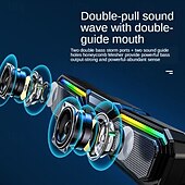 cheap Speakers-Wireless bluetooth speaker multimedia computer speaker RGB wired subwoofer sound bar suitable for PC notebook desktop speakers