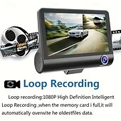 abordables DVR pour voiture-HD 4.0 voiture dvr image de recul garde de stationnement vision nocturne 3 caméra d&#039;enregistrement tachygraphe