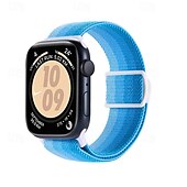 זול להקות Apple Watch-רצועת ספורט מותאם ל רצועת השעון של Apple Watch 38 מ&quot;מ 40 מ&quot;מ 41 מ&quot;מ 42 מ&quot;מ 44 מ&quot;מ 45 מ&quot;מ 49 מ&quot;מ אלסטי מתכוונן ניילון רצועת שעון חלופית ל iwatch Ultra 2 Series 9 8 7 SE 6 5 4 3 2 1