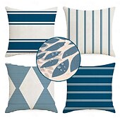 cheap Outdoor Pillow &amp; Covers-4pcs Set Outdoor Waterproof Pillow Covers Home Room Decoration for Patio Garden Livingroom Bedroom Geometric