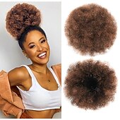 economico Code-Coda di cavallo con coulisse a sbuffo, extension corte sintetiche per capelli ricci e crespi, posticci raccolti per ragazze donne nere