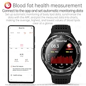 cheap Smartwatch-696 FD02 Smart Watch 1.46 inch Smartwatch Fitness Running Watch Bluetooth ECG+PPG Pedometer Call Reminder Compatible with Android iOS Women Men Hands-Free Calls Message Reminder IP 67 50mm Watch Case
