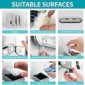 cheap Bathroom Gadgets-No-Drill  Wall Mounted soap Dispenser for Bathroom and Kitchen, Shampoo and Conditioner Dispenser Drill Free with Adhesive
