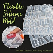 abordables Anti-Stress-goutte à goutte adhésif pendentif miroir moule en silicone bricolage résine époxy clé pendentif outil lettre silicone moule