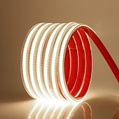 preiswerte COB-Streifenlichter-Wasserdichter flexibler COB-LED-Streifen mit Schalter, Lichtstreifen für Pools, 220 V, EU-/UK-Netzstecker, 288 LEDs/m, hochdichter, selbstklebender COB-LED-Streifen, 1/2/3/4/5 m
