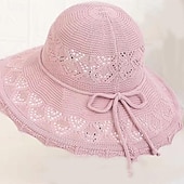 billiga Solhattar-solhatt med bred brätte, elegant vikbar strandhatt som andas för kvinnor, handtvättbar, stor sommarhatt för solskydd