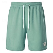 abordables Bermudas estilo casual-Hombre Pantalón corto Pantalones cortos casuales Pantalones cortos de pana Bolsillo Correa Cintura elástica Plano Comodidad Corto Festivos Playa Fin de semana Moda Casual Negro Amarillo Microelástico