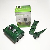 economico Sensori e allarmi di sicurezza-Repellente per animali ad ultrasuoni a energia solare: deterrente con sensore di movimento impermeabile per gatti, cani, uccelli e animali selvatici nei giardini &amp;all&#039;aperto