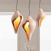 economico Luci Isola cucina-lampada a sospensione a led design conchiglia di cemento lampada a sospensione bianca calda lampada a sospensione loft lampada a sospensione a soffitto regolabile in altezza camera da letto bar