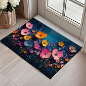 cheap Doormats-Wedding Oil Painting Flowers Doormat Non-Slip Oil Proof Rug Indoor Outdoor Mat Bedroom Decor Bathroom Mat Entrance Rug Door Mat