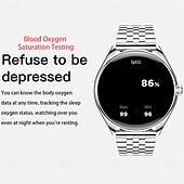 お買い得  スマートウォッチ-696 MT55 スマートウォッチ 1.43 インチ スマート·ウォッチ ブルートゥース ECG + PPG 歩数計 着信通知 と互換性があります Android iOS 女性 男性 ハンドフリーコール メッセージ受信通知 IP 67 46mmの時計ケース