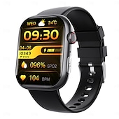 tanie Smartwatche-F100 inteligentny zegarek połączenie bluetooth 2.1 calowy duży ekran ekg hrv 24-godzinny monitor zdrowia tętna sos mężczyźni kobiety smartwatch
