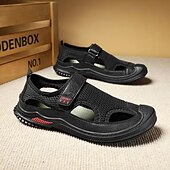 levne venkovní sandály-pánské sandály - umělá kůže - síťovina, trendy a pohodlné pro každodenní nošení a letní procházky