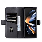 お買い得  サムスン用ケース-Samsung Galaxy Z Fold 6 Z Fold 5 Z Fold 4 Z Fold 3用の財布ケース、フルボディ保護キックスタンドカードスロット、レトロPC PUレザー