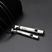 cheap Camping Accessories-Vintage Titanium-Coated Stainless Steel Whistle Handcrafted Zinc Alloy Referee Survival Whistle Keychain Pendant - Essential Outdoor Gear