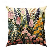 baratos estilo floral e plantas-1 pçs Veludo Cobertura de Almofada, Imprimir Simples Casual Quadrada Tradicional Clássico