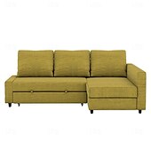 baratos Cobertura de Sofa-Capa de Sofá em Linho com Armazenamento Cor Sólida Capas Acolchoadas em Algodão e Linho