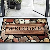 cheap Doormats-Outdoor Flocked Door Mat Cobblestone Entry Mat Floor Mat Non-Slip Area Rug Oil Proof Rug Indoor Outdoor Mat Bedroom Decor Bathroom Mat