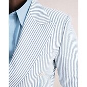 abordables Costumes décontractés-Costumes de mariage pour hommes en seersucker d&#039;été vert pomme champagne coloré uni coupe standard 2 pièces simple boutonnage deux boutons