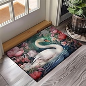 preiswerte Fußmatten-Schwanenblumen Fußmatte Küchenmatte Bodenmatte rutschfester Bereich Teppich Ölfester Teppich Indoor Outdoor Matte Schlafzimmer Dekor Badezimmermatte Eingangsbereich Teppich