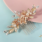 abordables Coiffure de mariage-Peignes Coiffe Casque Strass Alliage Mariage cocktail Rétro Vintage Luxe Avec Strass Perle fausse Casque Couvre-chef